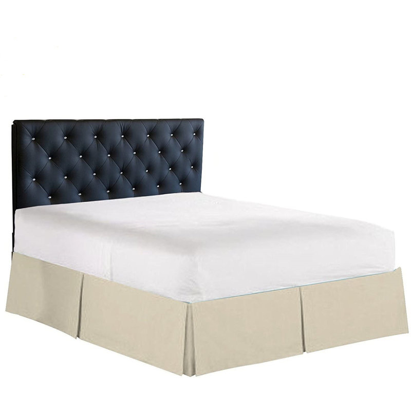 Ruffled Bed Skirt, King, Beige