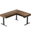 Bureau debout électrique en L de 63 po x 55 po, bureau d'angle à hauteur réglable avec 2 tiroirs sous le bureau et rangement ouvert, bureau assis-debout avec plateau multiprise et gestion des câbles-1736657049
