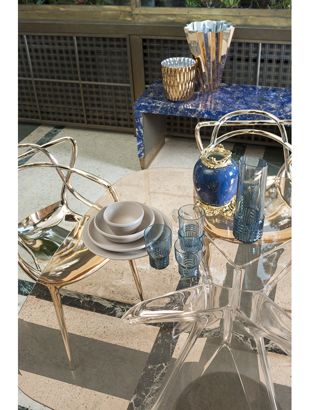 Masters 18.11'' H Metal Stacking Armchair, Gold