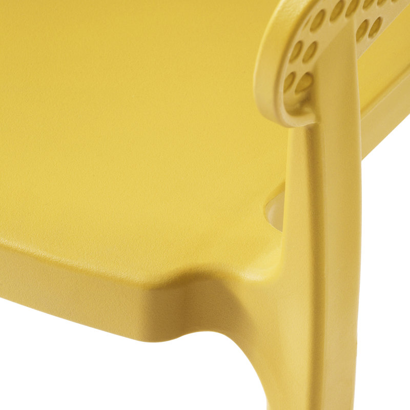 6-Person Outdoor Rectangular Dining Set, Yellow