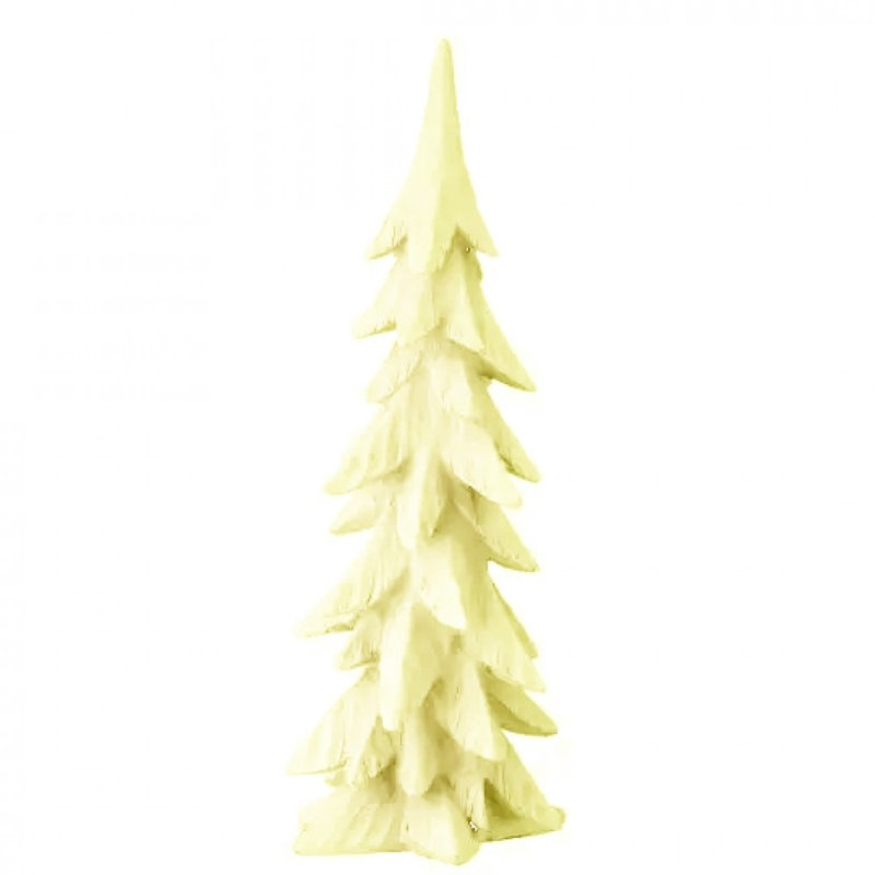 Statue d'arbre blanc en hiver, H 18 po x l 5 po x P 5 po