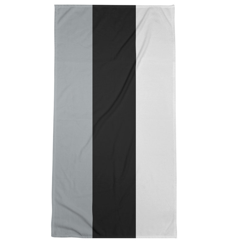 Beach Towel, Black/Gray