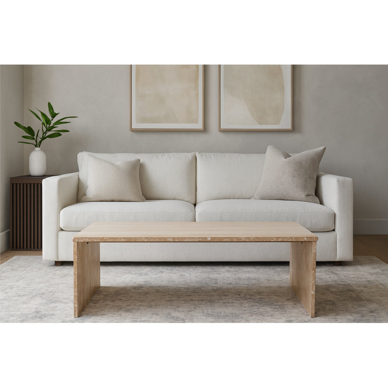 Table basse Jaloni, Travertin beige