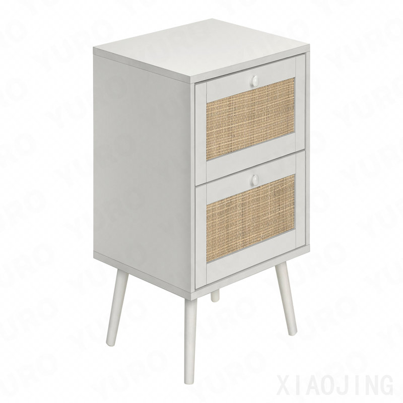 Table de bout moderne en stratifié avec tiroir de rangement
