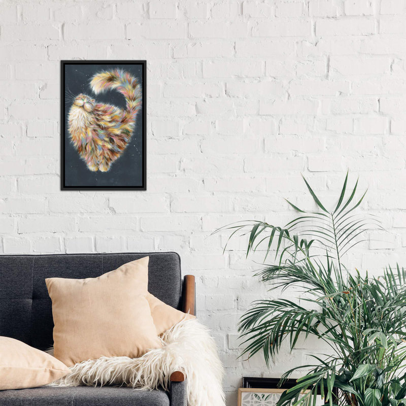 Patapoufette par Kim Haskins-impression d’art graphique, H 26 po x l 18 po x P 1,5 po, Toile avec cadre noir
