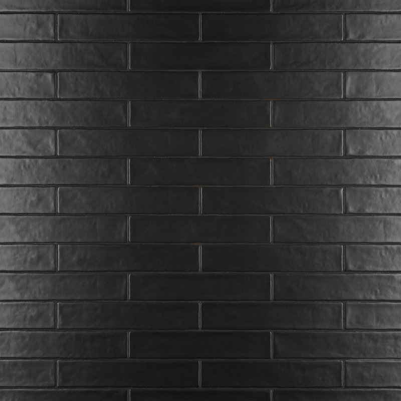 Carrelage mural de style brique en céramique 2 "x 10" Chester Chester, Noir