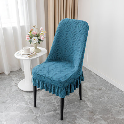 Housse de chaise courbée avec une grande élasticité et une conception pleine épaisseur épaisse - Housse de chaise universelle moderne et minimaliste pour chaises de salle à manger, tabourets et dossiers