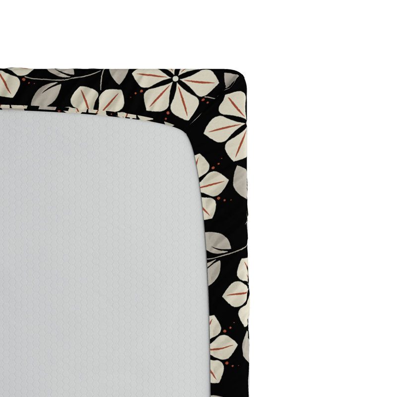 Microfiber Floral Fitted Sheet, Full Fitted Sheet