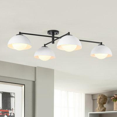 Plafonnier semi-encastré scandinave 4 lumières