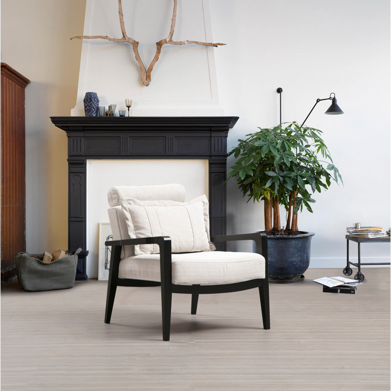 Fauteuil en polyester 33,07 po Brower, Crème