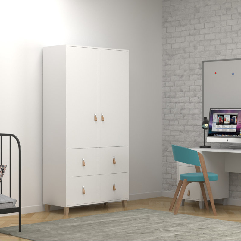 Keefe 2 Door Manufactured Wood Wardrobe