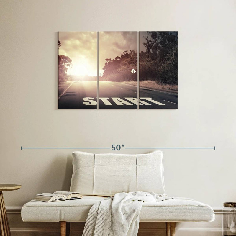 Tergel Start Road Typography, 24" H x 38" W
