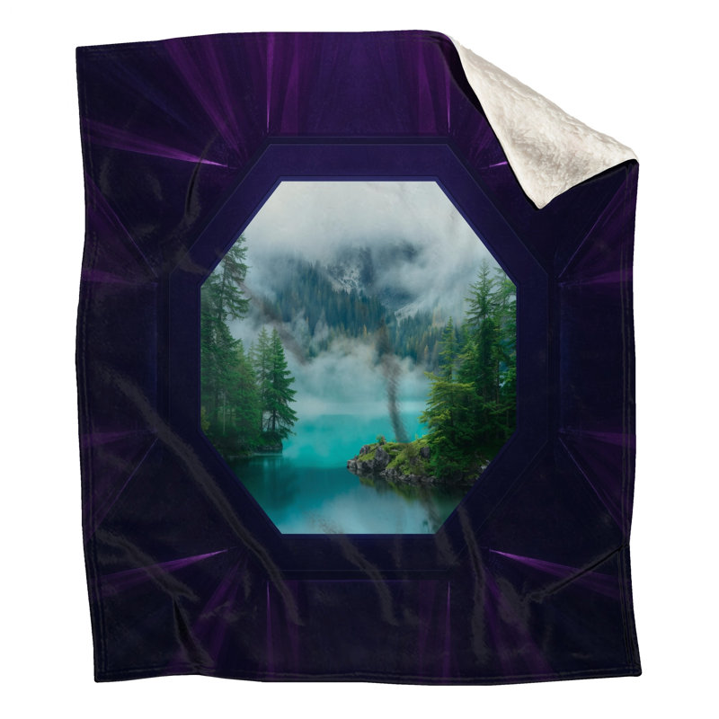 Couvertures Misty Forest Lake, L 60 po x H 80 po