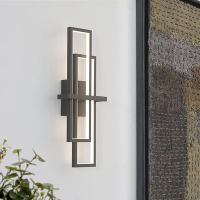 24" Modern LED integrated Wall Sconces 3000 K Warm Light Dimmable Black