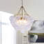 Lustre 6 lumières boule de verre