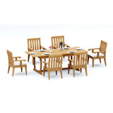 Caranas Outdoor 7 - Piece Teak Dining Set