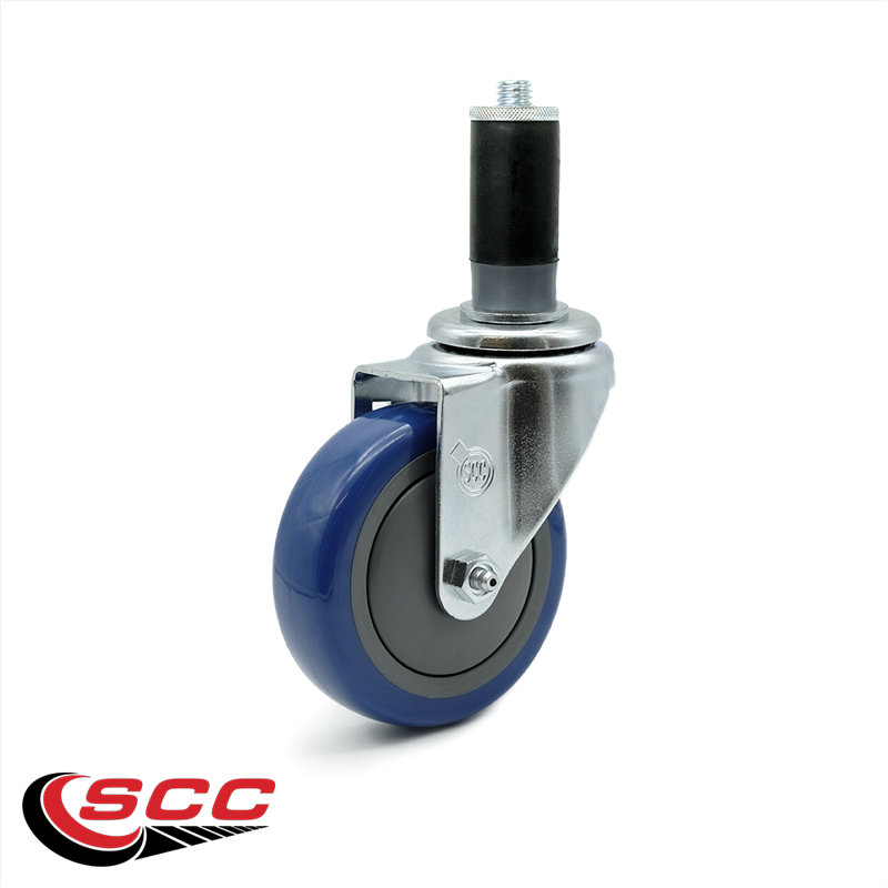 Ensemble de roulettes extensibles en polyuréthane, Bleu