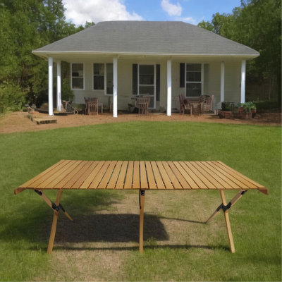 Table de salle à manger portative pliable en bois multifonctionnelle, intérieure et extérieure universelle