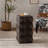 23.62"Height Three-dimensional Embossed Pattern Design Retro Side Table Retro Wooden Nightstand Brown