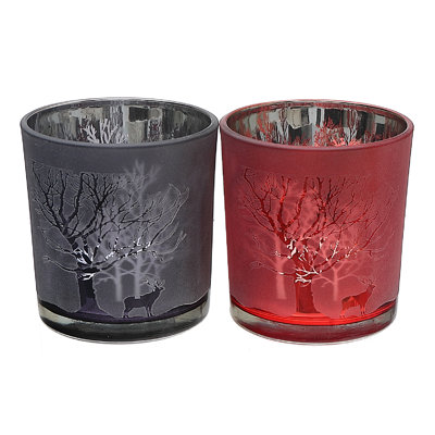 3.15'' H Glass Tabletop Tealight Holder