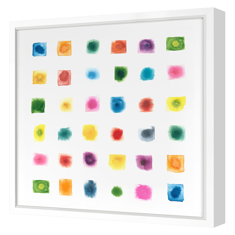 Test Pattern 3 Print by Renee Stramel, 24" H x 24" W x 1.25" D, White