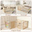 Wooden Baby Playpen with Safety Gate, Foldable Toddler Activity Enclosure-134699152