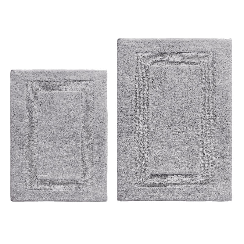 Ensemble de tapis de bain 100% coton, Gris