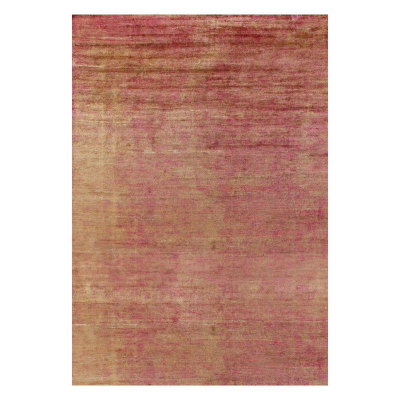 Rug & Kilim’S Oversized Contemporary Rug In Red And Gold Striae
