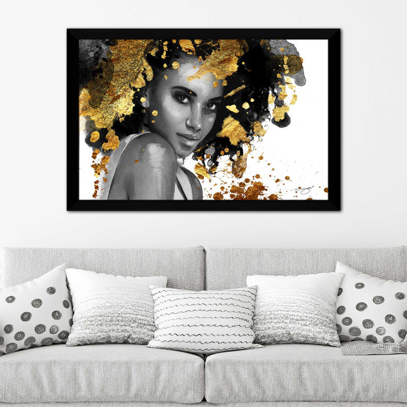 «Afrique Model 5 (Horizontal)» par Jodi - impression, Cadre noir, H 27,5 po x l 39,5 po x P 0,75 po