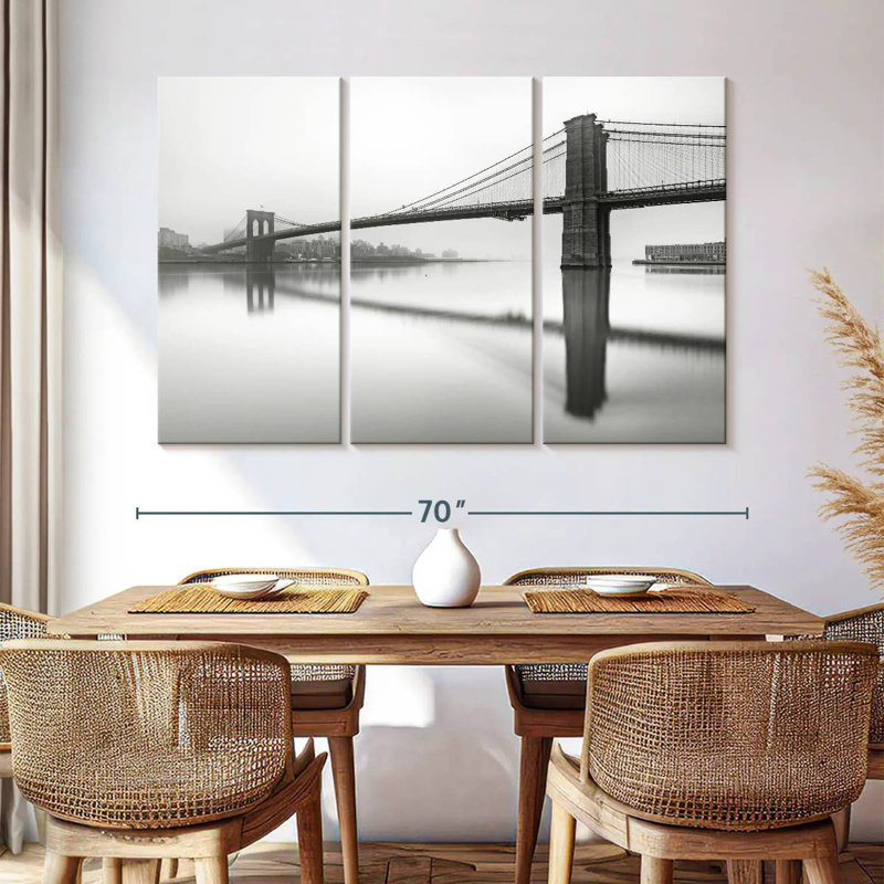 Lilie Hazy Brooklyn Bridge, H 28 po x l 45 po