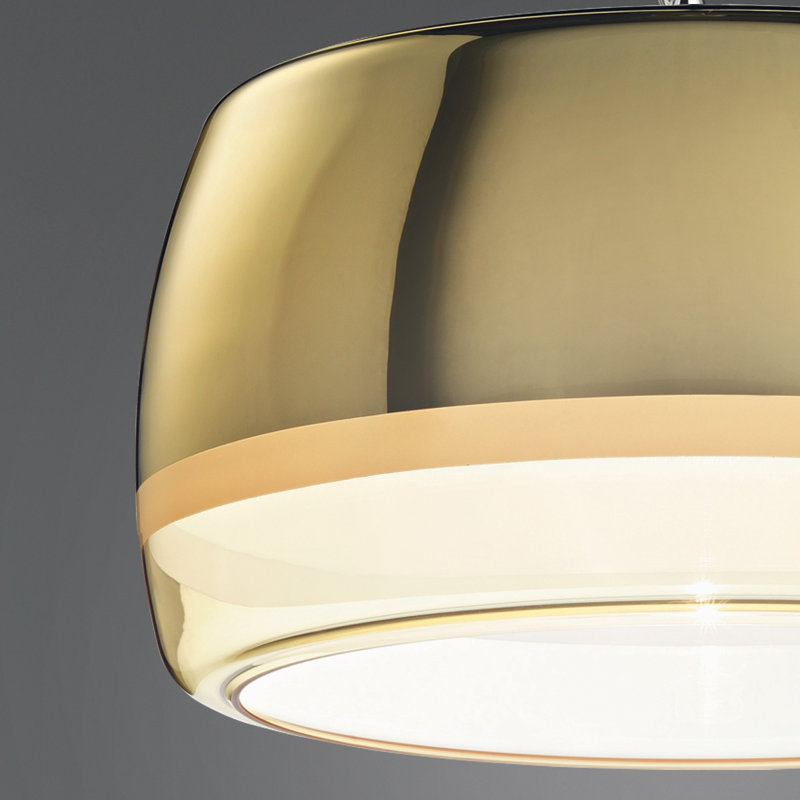 Luminaire bol suspendu 1 lumières zani, Or