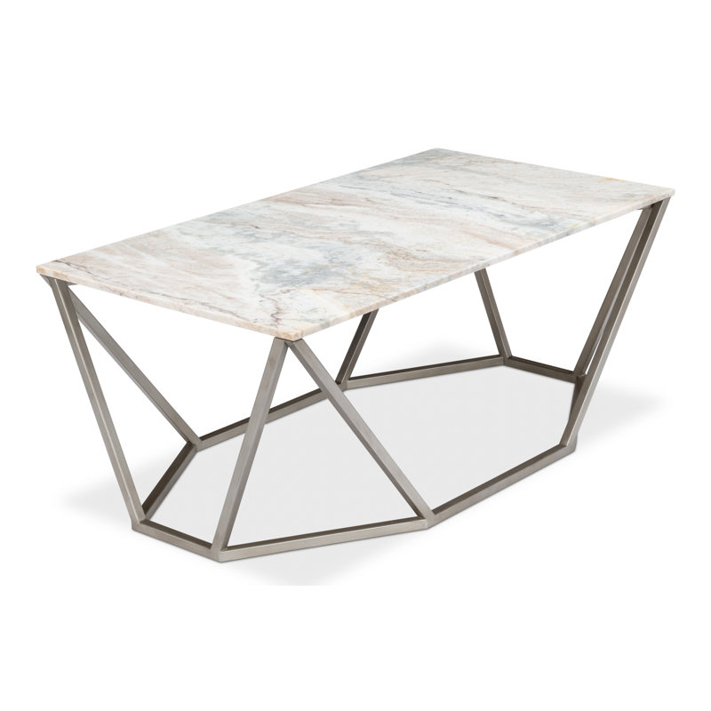 Trapezoid Solid Wood Coffee Table