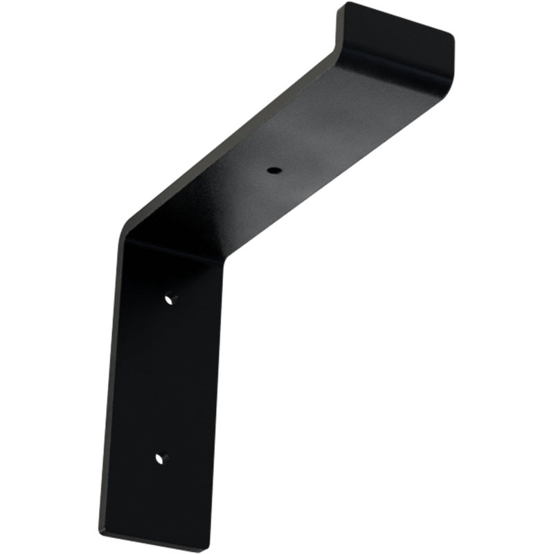 Support de tablette en acier, H 6 po x l 2 po x P 8 po, Noir thermolaqué