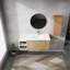 Meuble-lavabo mural de 48 po avec lavabo et armoire latérale de 48 po offrant beaucoup de rangement et une conception élégante.