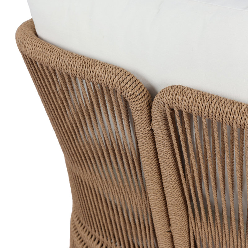 Mondira Outdoor Chair-Faux Black Hyacinth, Textured Natural