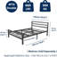 Buhara Metal Platform Bed Frame With Headboard And Footboard, Solid Premium Steel Mesh Base, Under Bed Storage Space, Easy Assembly-1482774329-1497935905