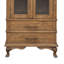 Vaisselier Lete 34X74, tiroirs de rangement, portes en verre, bois brun