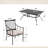 6 - Person Metal Patio Dining Set With Rectangular Table , Cushions Included