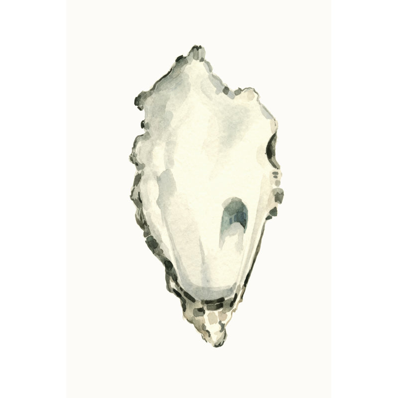 Neutral Oyster Study IV by Emma Caroline - Painting, 46 cm H x 30 cm W, Wrapped Canvas