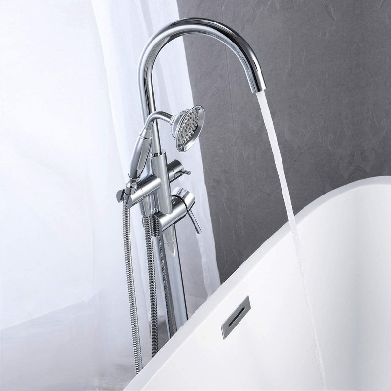 Floor Tub Spout with Diverter, Chrome