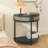 Unique Half Moon Console Table with Rattan Storage for Various Rooms