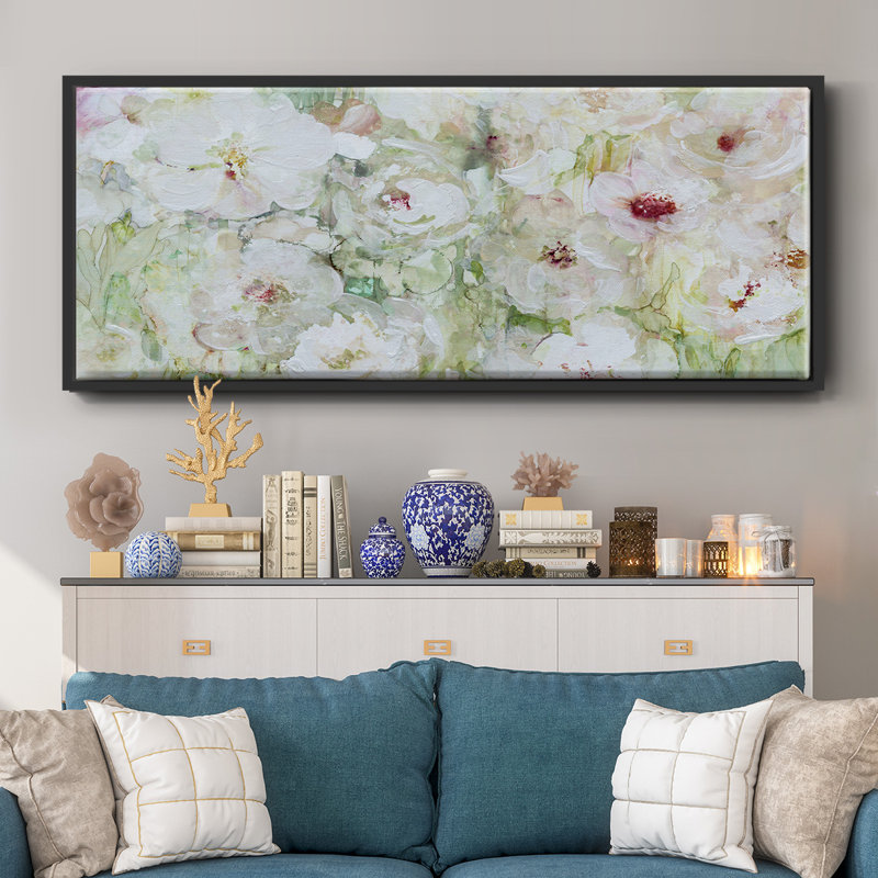 Jardin Blanc- Framed Canvas