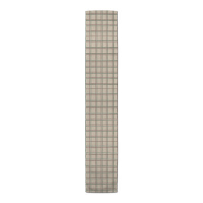 Holiday Plaid On Brown Table Runner