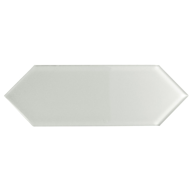 3"x9" Glass Picket Subway Wall Tile, Light Gray