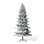 Pre-Lit Flocked Slim Spruce Artificial Christmas Tree With Lights