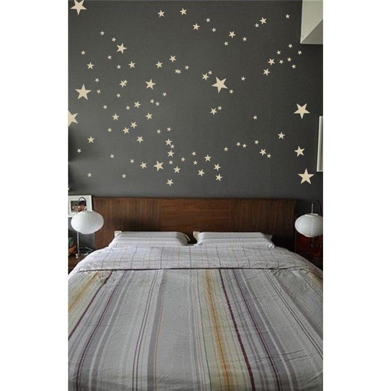 Adhésif décoratif étoiles, Beige, H 24 po x l 27 po x P 0,01 po