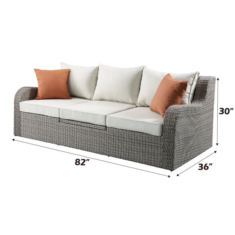 Ensemble de canapé de patio polyvalent avec plusieurs éléments fonctionnels pour le plaisir en plein air