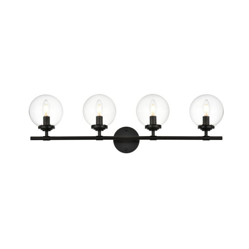 Ingrid Amala, H 10 po x l 33 po x P 33 po, Noir, Quatre lumières