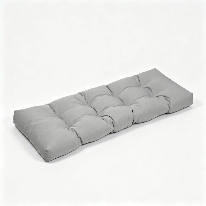 Coussin de banc sur mesure 42×16 avec rembourrage en billes de mousse et coton soyeux, housse en oléfine pour usage intérieur et extérieur, ARY014