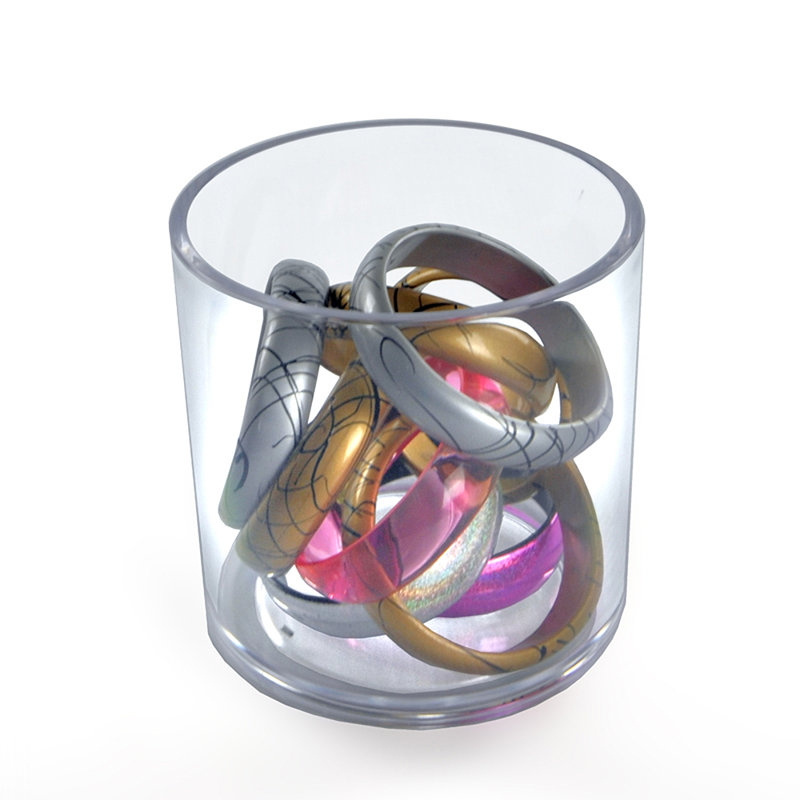 Boîte cylindrique de luxe 5 po en acrylique transparent de 5 po de diamètre